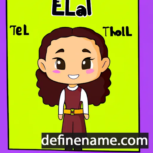 cartoon of the name Elleah