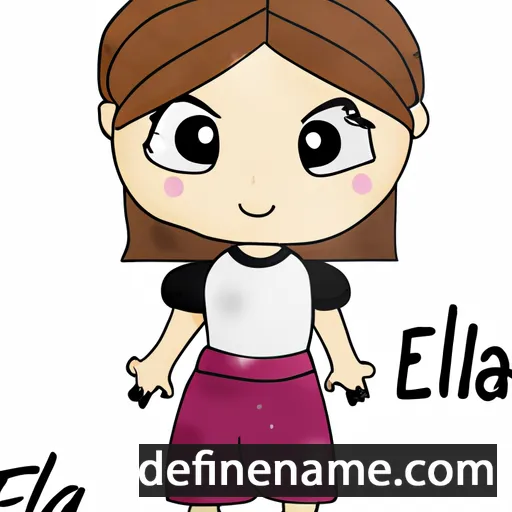 cartoon of the name Ellia