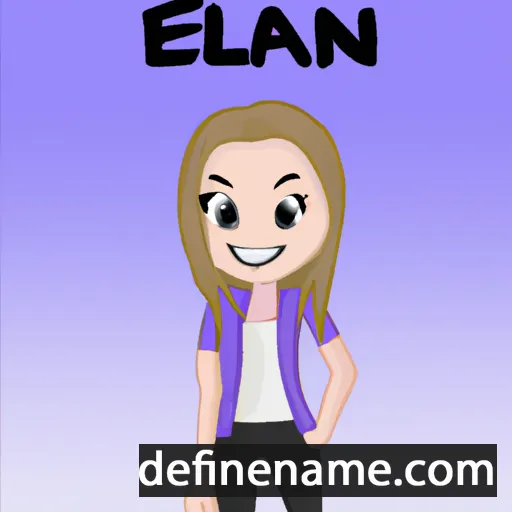 cartoon of the name Ellianne