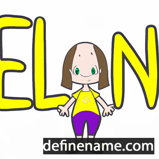 cartoon of the name Ellin