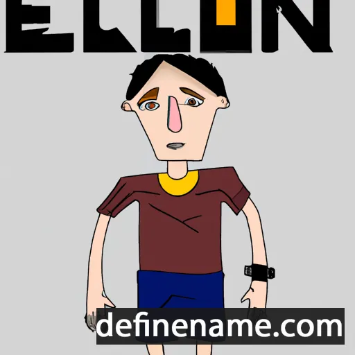 cartoon of the name Ellion