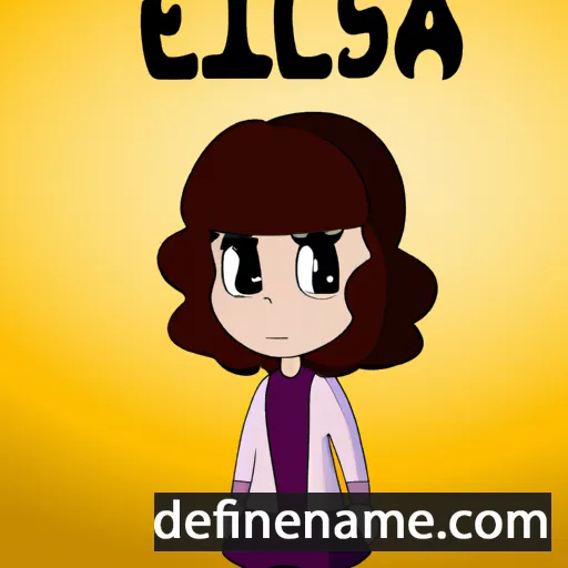 cartoon of the name Ellisa