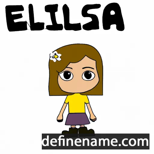 cartoon of the name Ellisia