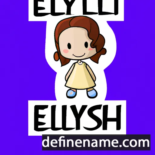 cartoon of the name Ellisyn