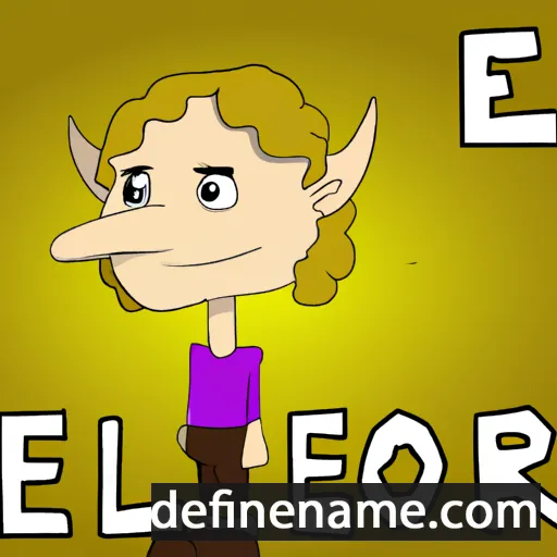 cartoon of the name Ellnor