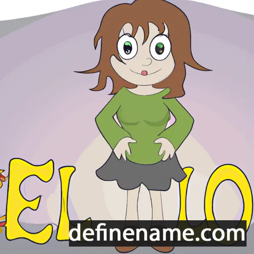 cartoon of the name Ellorie