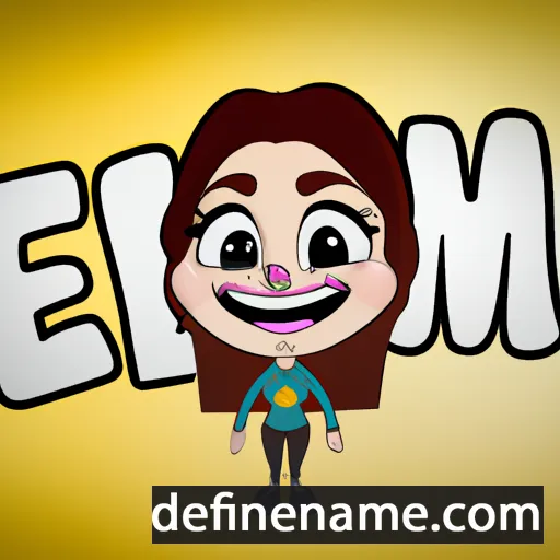 cartoon of the name Elmedina