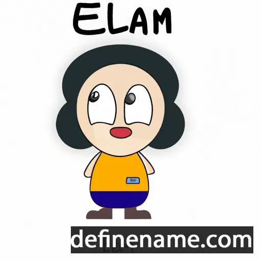 cartoon of the name Elnaam