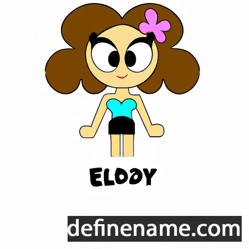 cartoon of the name Elody