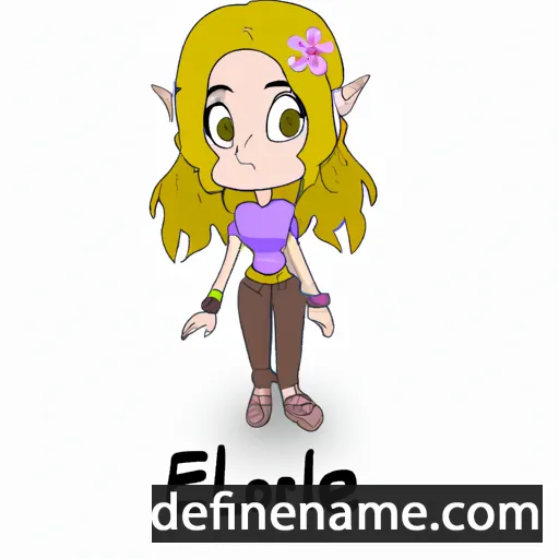 cartoon of the name Elorie