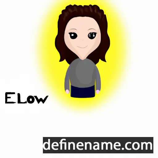 cartoon of the name Elowyn