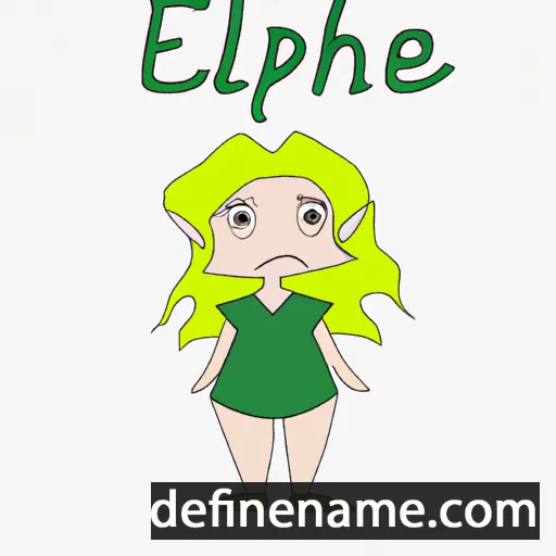 cartoon of the name Elphie