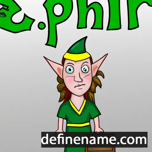 cartoon of the name Elphir