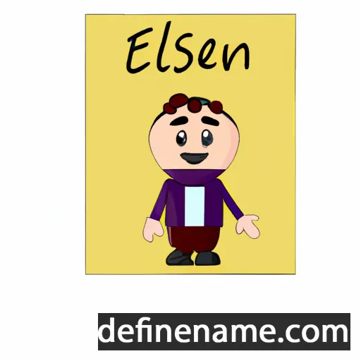 cartoon of the name Elşən