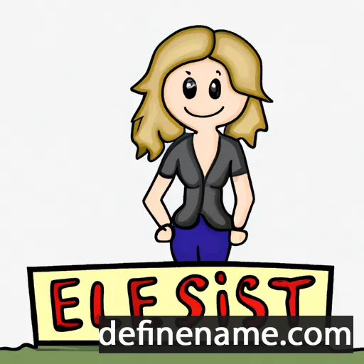 cartoon of the name Elsbritt