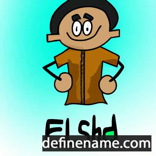 cartoon of the name Elshad