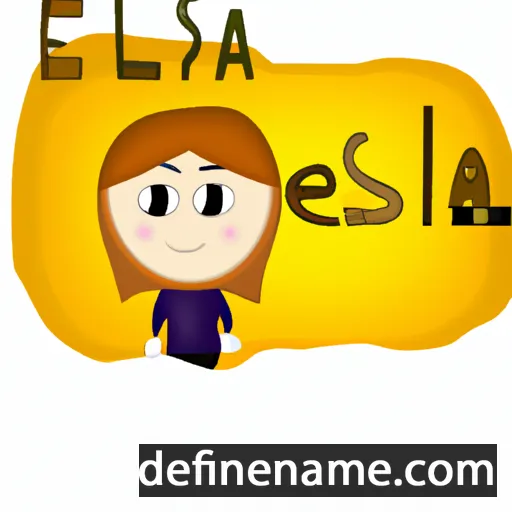 cartoon of the name Elsia