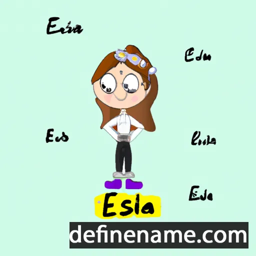 cartoon of the name Elssá