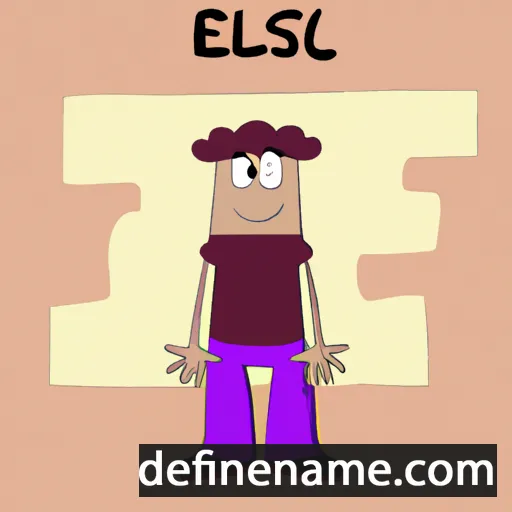 cartoon of the name Elsu