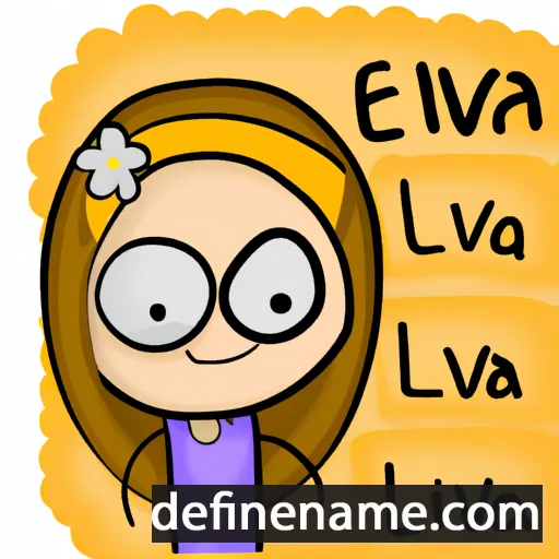 cartoon of the name Elva