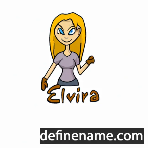 cartoon of the name Elvaira