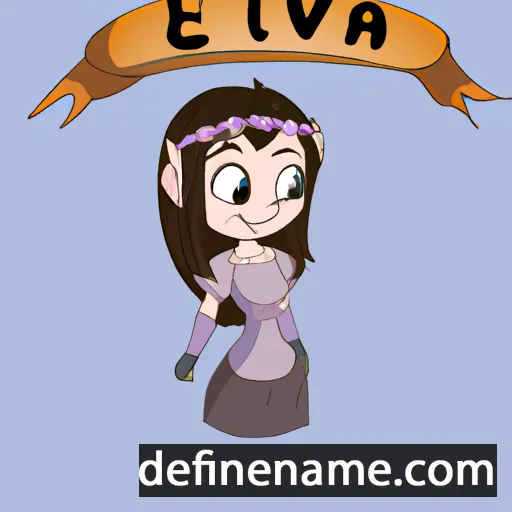 cartoon of the name Elvea