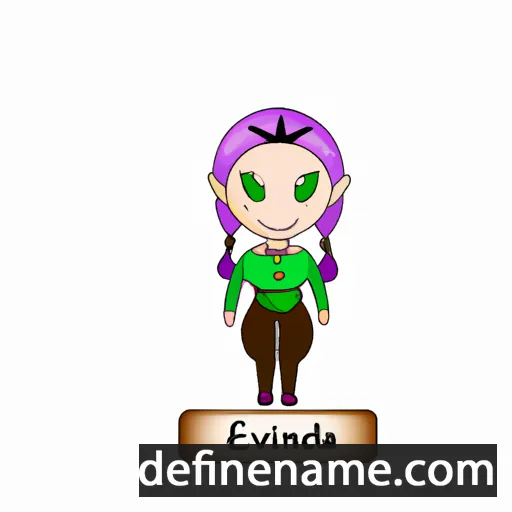 cartoon of the name Elvedina