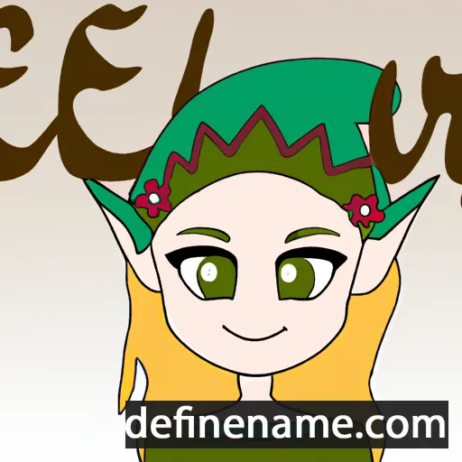 cartoon of the name Elven