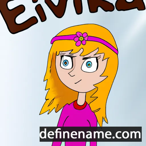 cartoon of the name Elvika