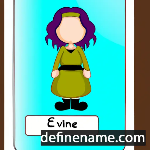 cartoon of the name Elvine