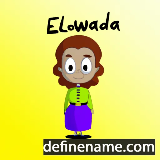 cartoon of the name Elwanda