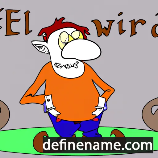 cartoon of the name Elwir