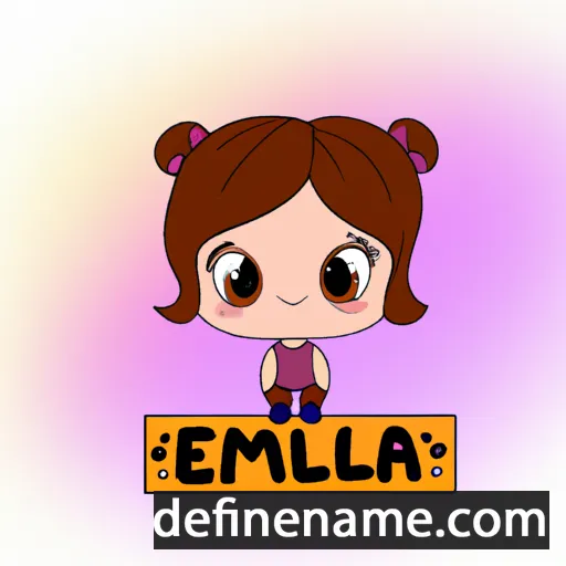 cartoon of the name Émelia