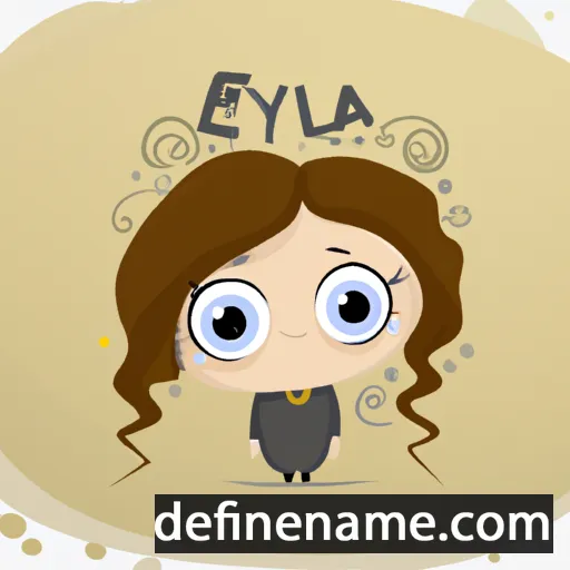 cartoon of the name Elya