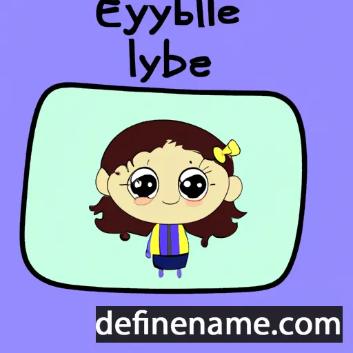 cartoon of the name Elyabel