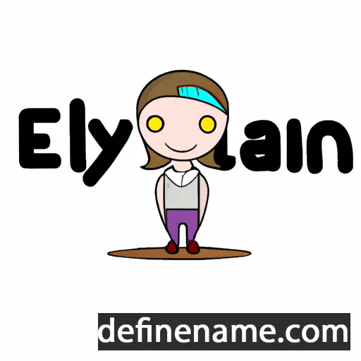 cartoon of the name Elyn