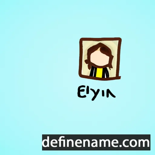 cartoon of the name Elynn