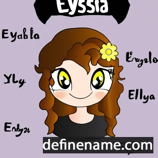 cartoon of the name Elyssia