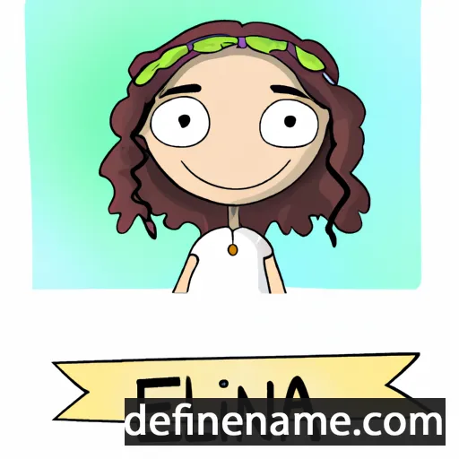 cartoon of the name Elziena