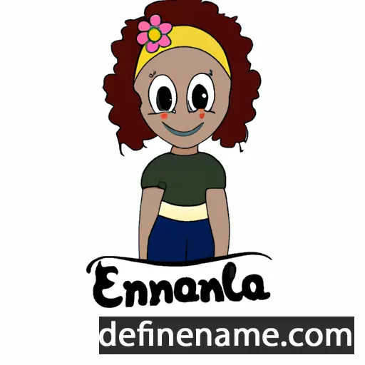 cartoon of the name Emanoela