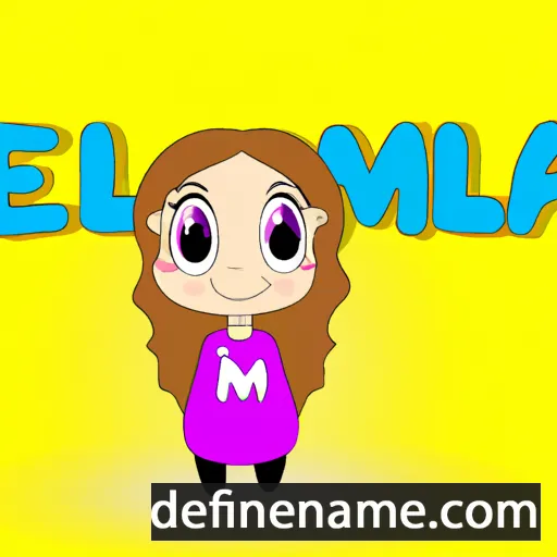 cartoon of the name Emelía