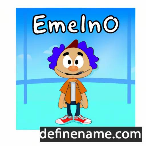 cartoon of the name Emelino