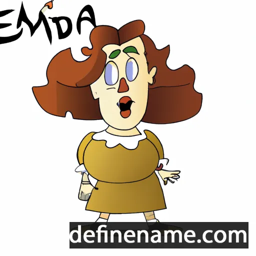 cartoon of the name Emidia