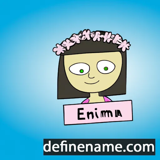 cartoon of the name Emiljana