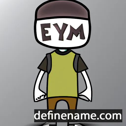 cartoon of the name Emlyn