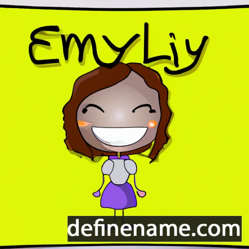 cartoon of the name Emmelyn