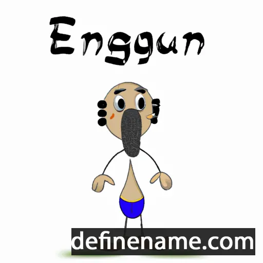 cartoon of the name Enagul