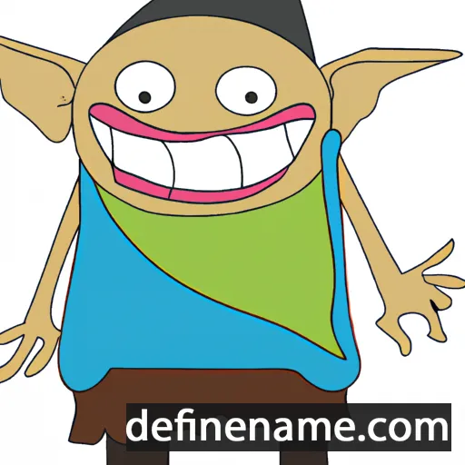 cartoon of the name Enebish