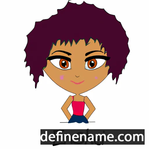 cartoon of the name Eneisha