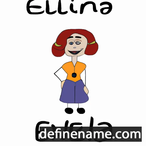 cartoon of the name Enela